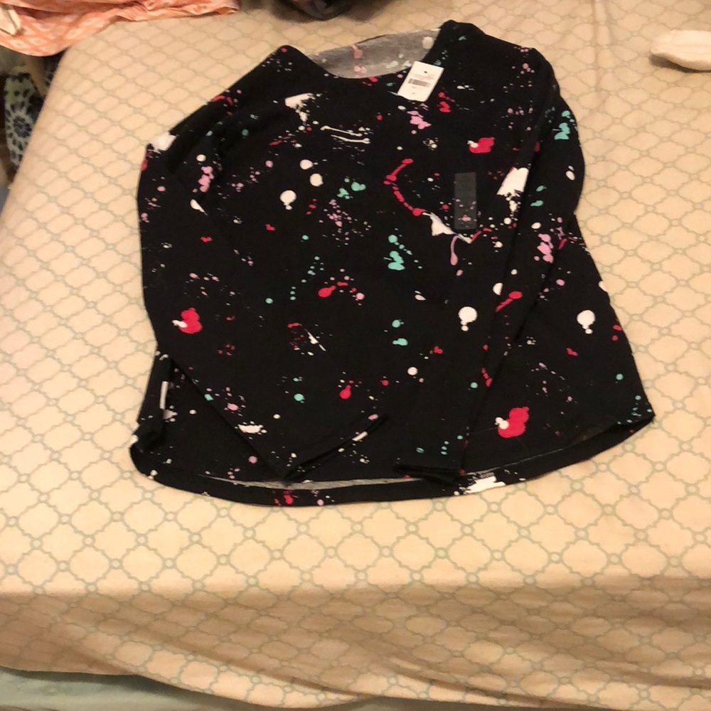 Black justice splatter paint shirt